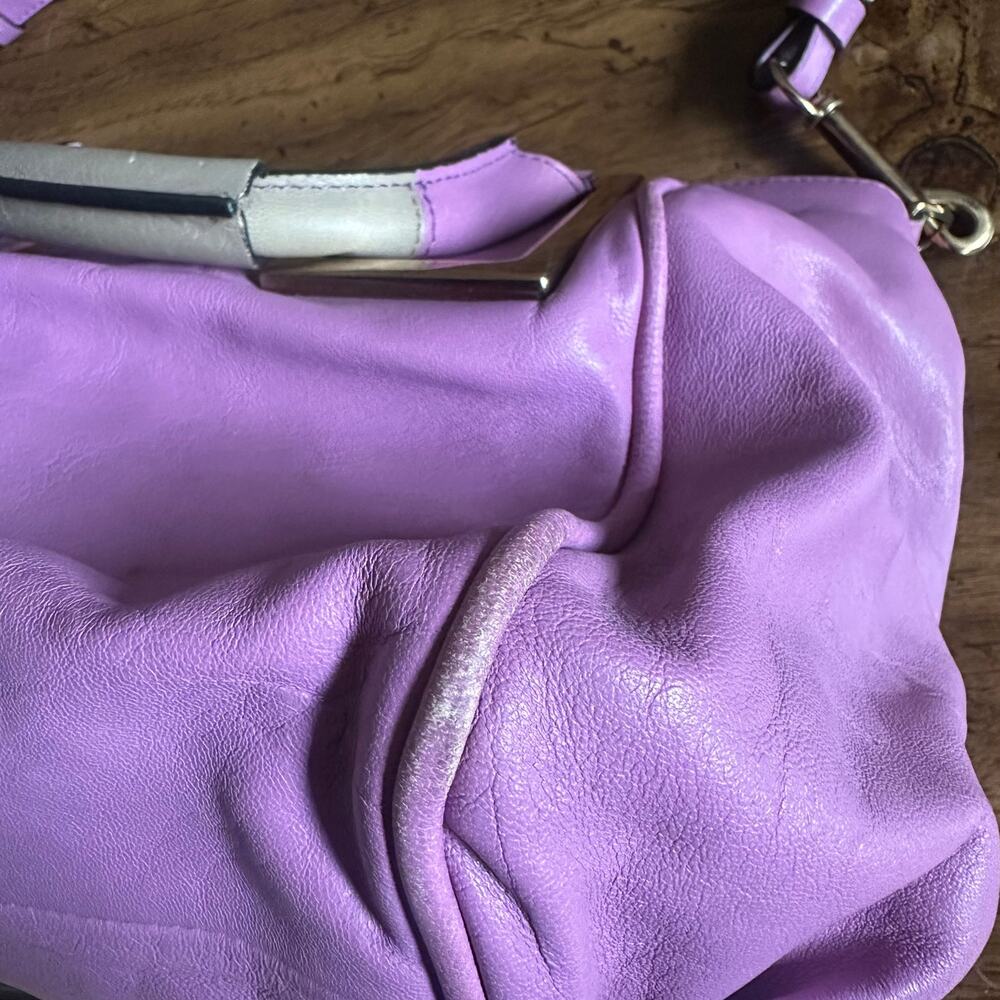 Vintage Chloe Ethel Purple Leather 2 Way Satchel - Picture 13 of 14